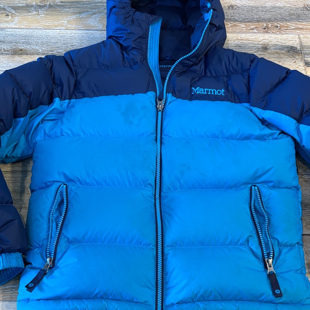 Marmot Kids Blue Puffer Jacket - Picture 5 of 7